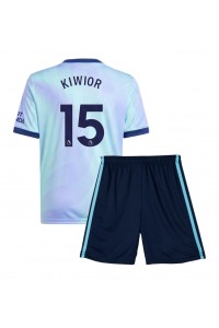 Arsenal Jakub Kiwior #15 Babytruitje 3e tenue Kind 2024-25 Korte Mouw (+ Korte broeken)